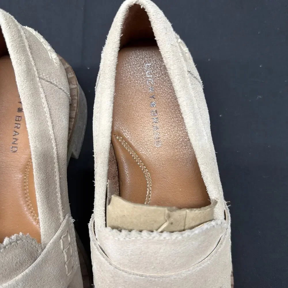 Lucky Brand Suede Loafers New With Box Size 7 SHIPS SAME DAY!